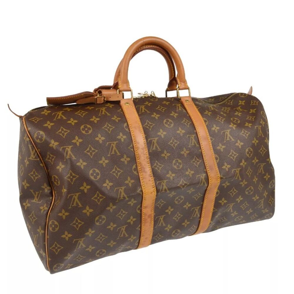 AUTHENTIC LOUIS VUITTON KEEPALL 50 TRAVEL HANDBAG MONOGRAM VI881 - Picture 4 of 8